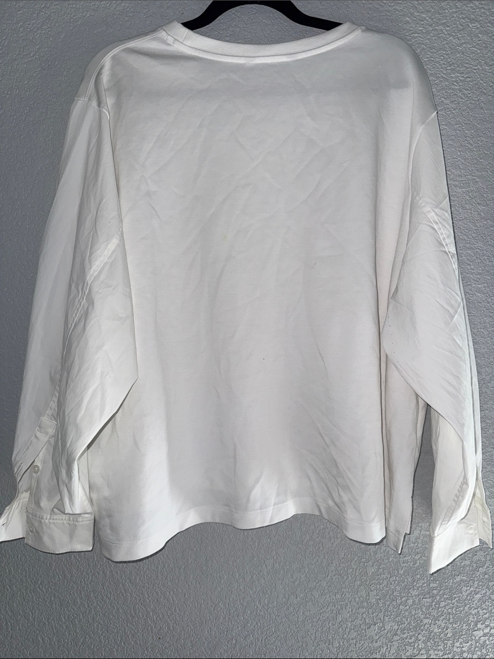 Athleta White Crewneck Pullover Tee - Picture 6 of 8